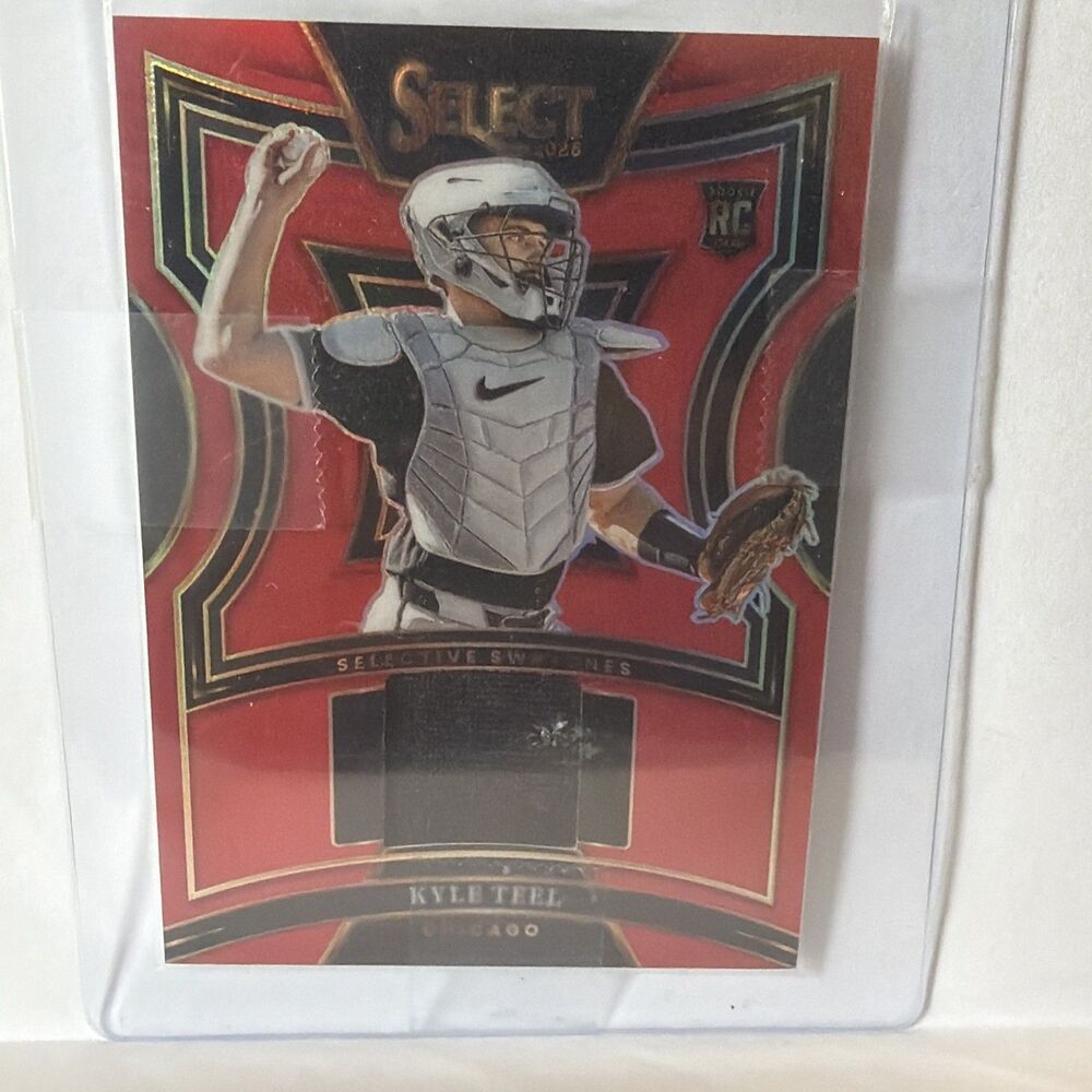 2025 Panini Select Selective Swatches Kyle Teel #SS-KT Red Prizm 45/99 (MEM, RC)